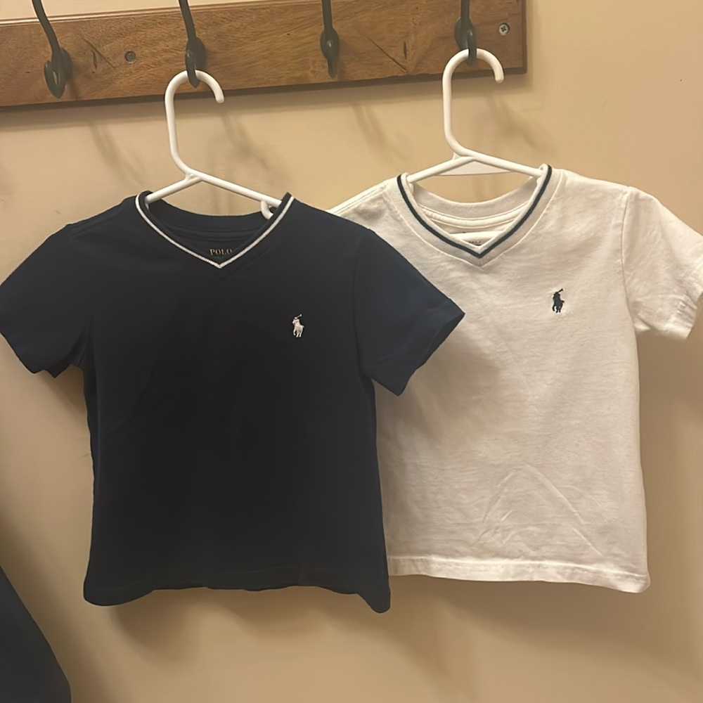 2 Polo Ralph Lauren V-Neck Shirts- Boys size 2T